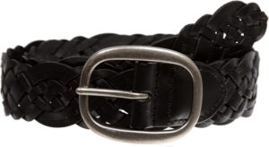 Beltiscool 1 1/4" Braided Woven Leather Oval Belt